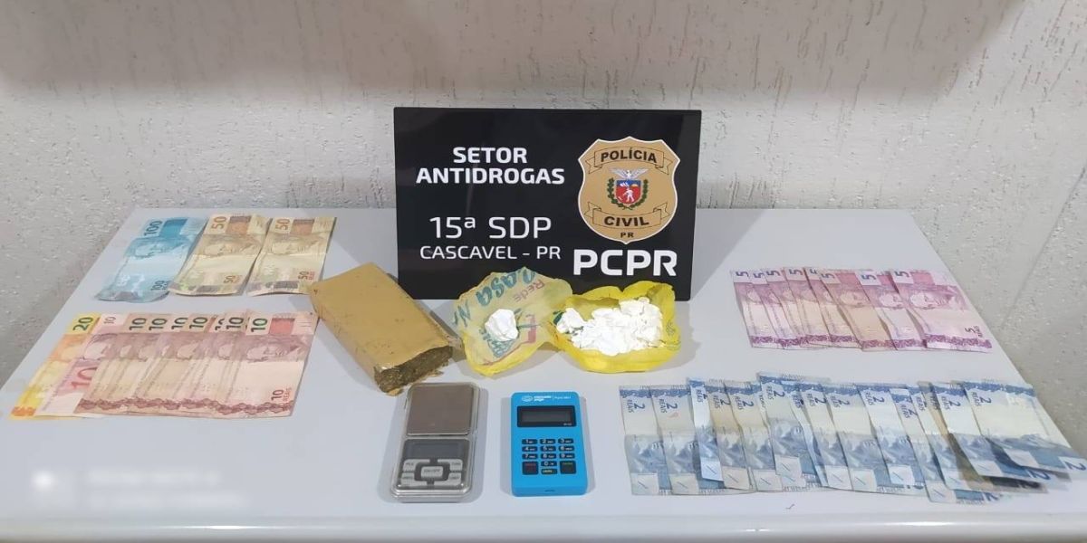 GDE da Polícia Civil apreende duas pessoas por tráfico e uso de drogas na região do Bairro Riviera