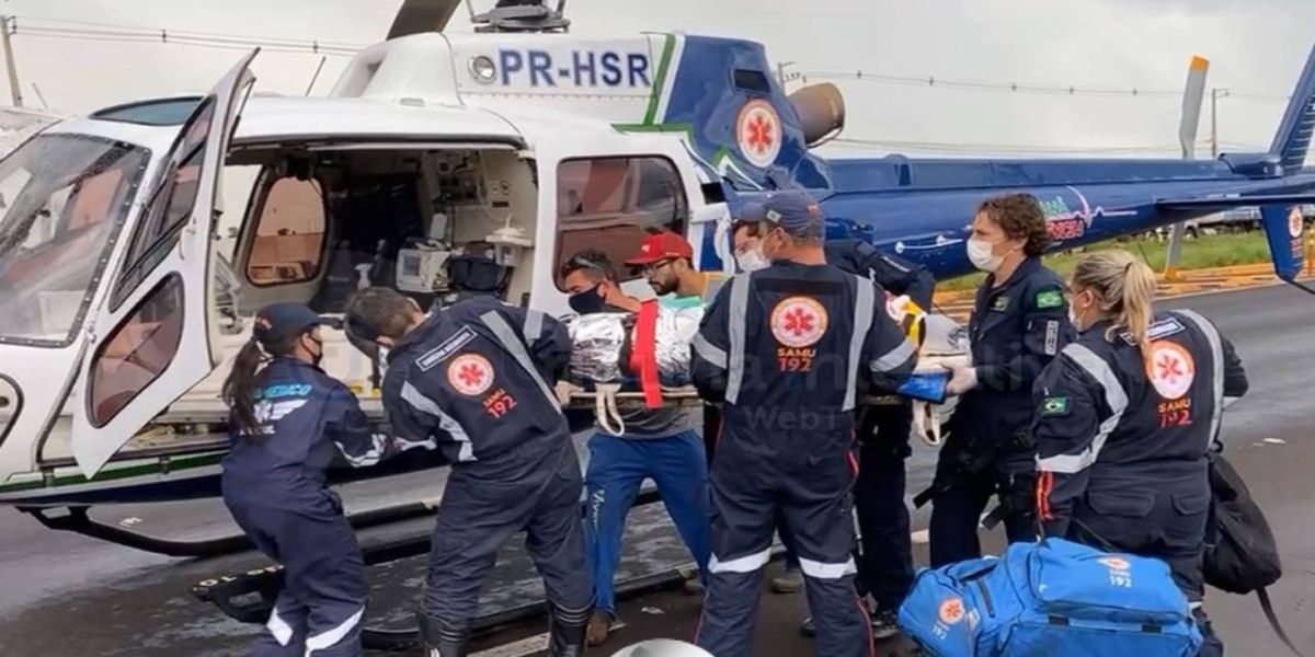 Homem fica estado grave após acidente na BR-376; Atitude de agente da PRF causa transtornos