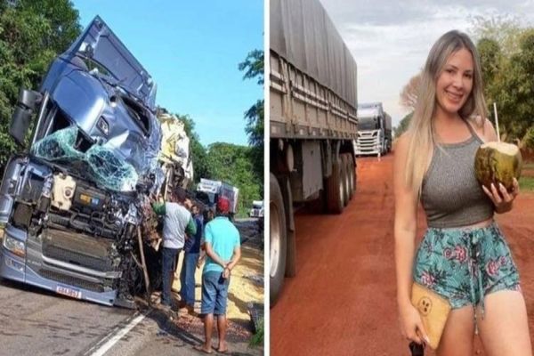 Caminhoneira e youtuber explica como aconteceu o acidente no MT: “Estava a 40km/h”