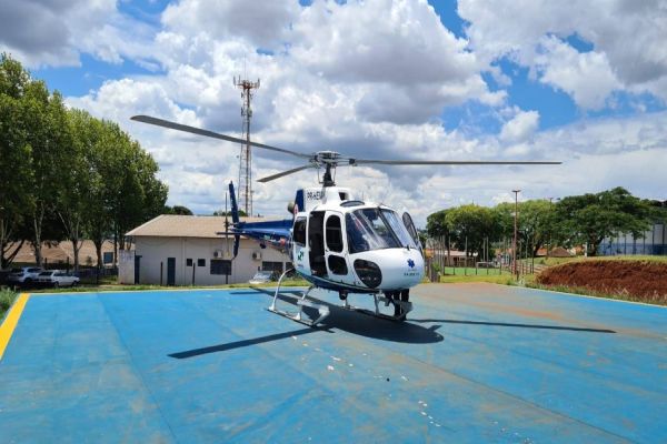 Aeromédico transporta paciente de 77 anos de Toledo a Cascavel