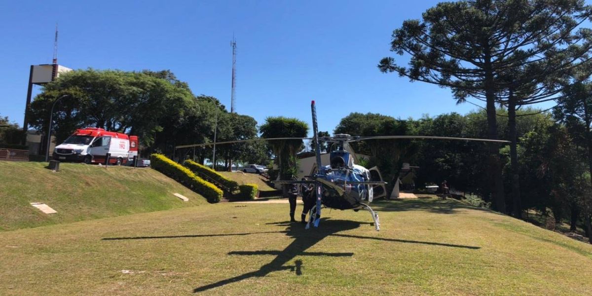 Aeromédico leva recém-nascido de Toledo a Pato Branco