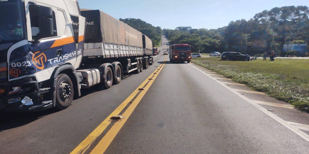 Duas mulheres ficam feridas em acidente na BR 277 em Laranjeiras do Sul