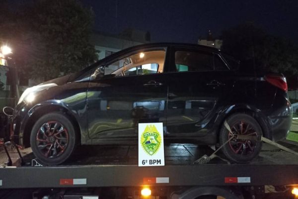 Motorista de aplicativo é assaltado, tem carro levado e PM recupera veículo rapidamente