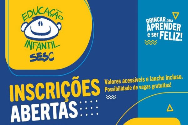 Sesc Cascavel oferta Educação Infantil para crianças de três a cinco anos