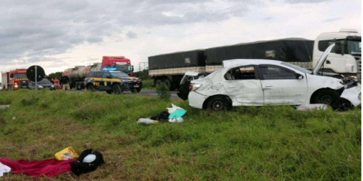 Idosa e criança morrem em grave acidente na BR 376 em Ponta Grossa