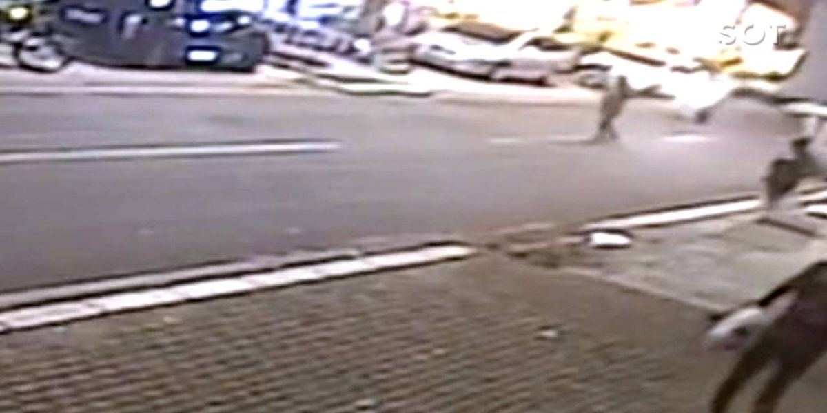 Câmera de segurança registra atropelamento por moto no Bairro Floresta