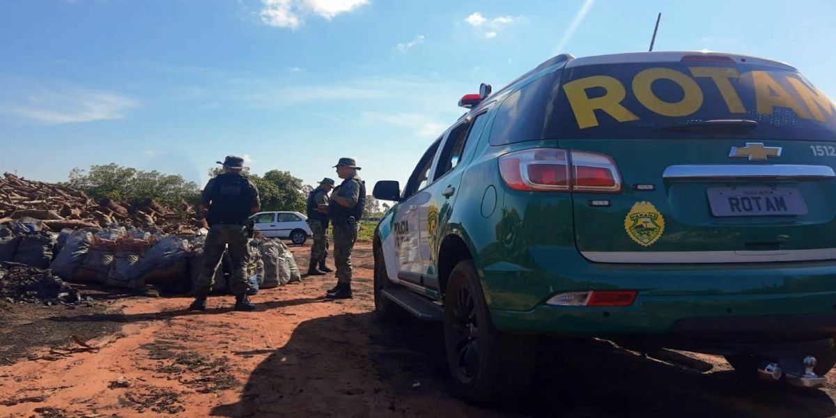 Polícia Militar apreende 242 toneladas de carvão em Nossa Sra. das Graças