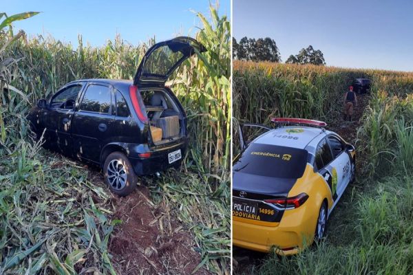 PRE apreende grande quantidade de maconha em veiculo na PR-180, no Distrito de Rio do Salto