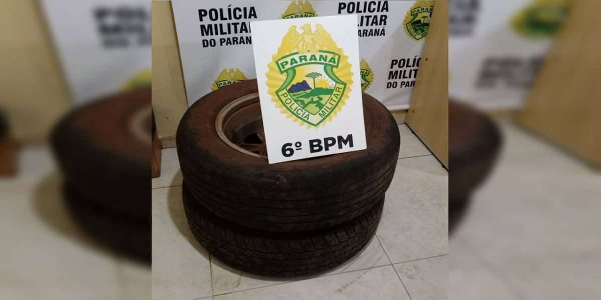 Homens são detidos pela Polícia Militar com duas rodas furtadas no valor de R$ 15 mil