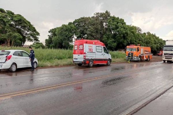 Colisão traseira entre veículos é registrada na BR-369 em Corbélia