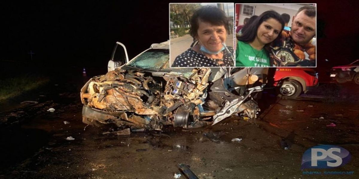 Três pessoas da mesma família morrem em acidente na MT-242