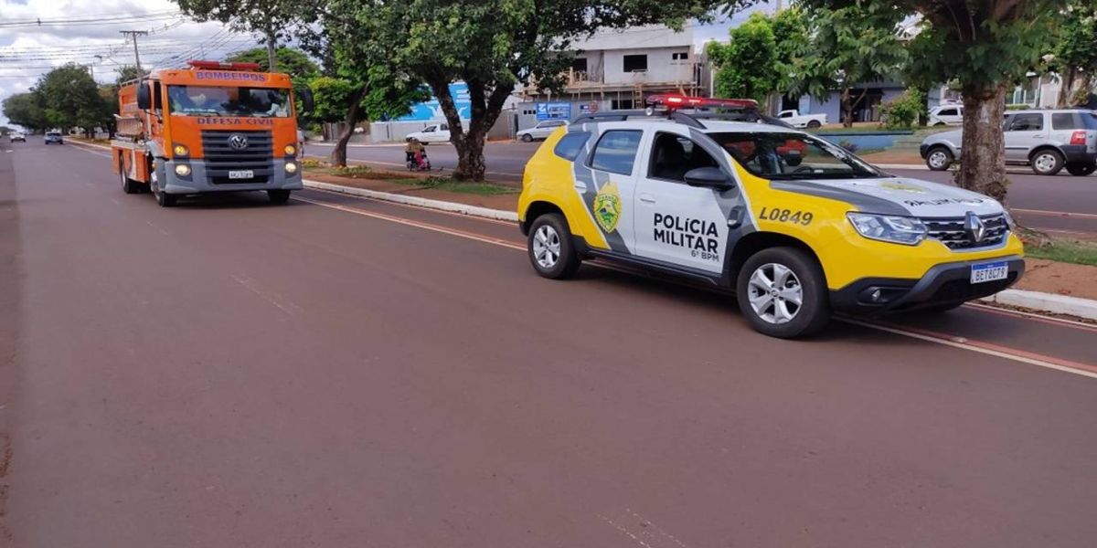 Jovem é atropelada por moto na Avenida Rio Grande do Sul em Corbélia