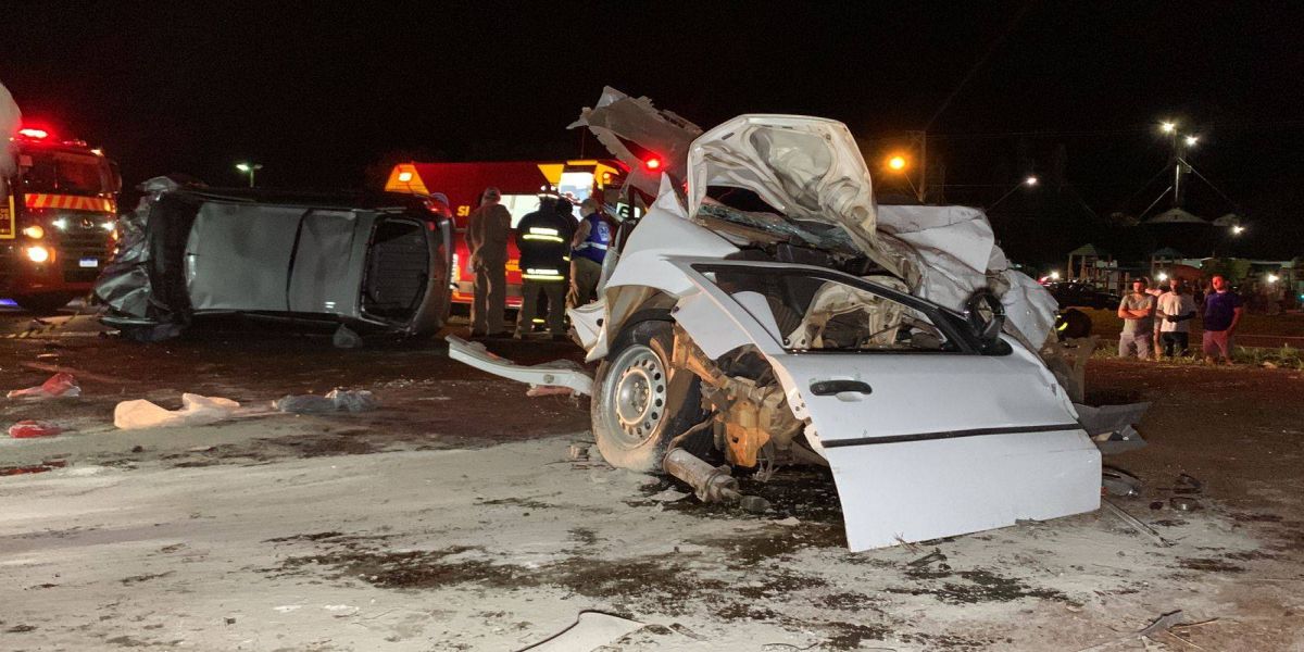 Sete pessoas ficam em estado grave em colisão frontal na BR-467 em Sede Alvorada