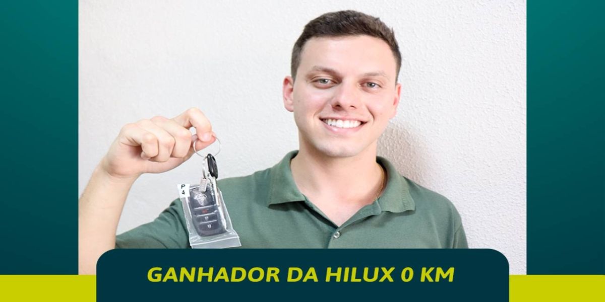 21 Anos: Sicoob Credicapital sorteia Hilux 0 km e cooperado de Boa Vista da Aparecida é o ganhador