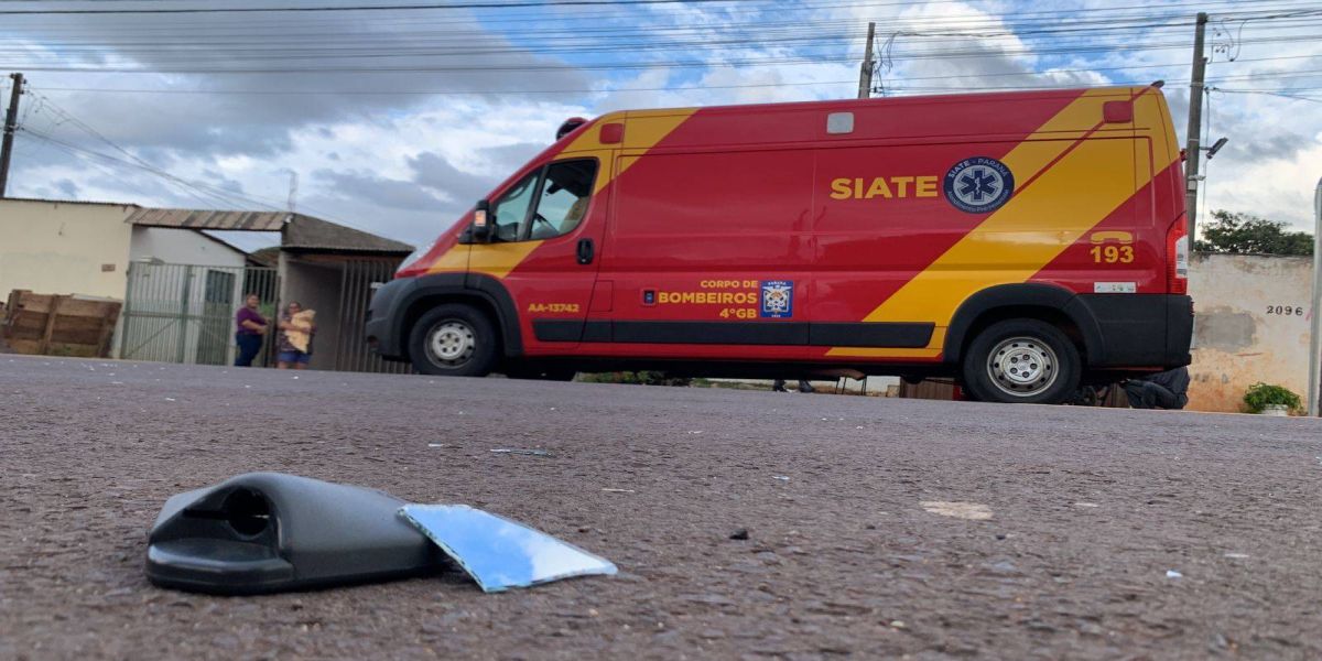 Menino de 10 anos é atropelado por moto na Rua Xavantes no Bairro Santa Cruz em Cascavel