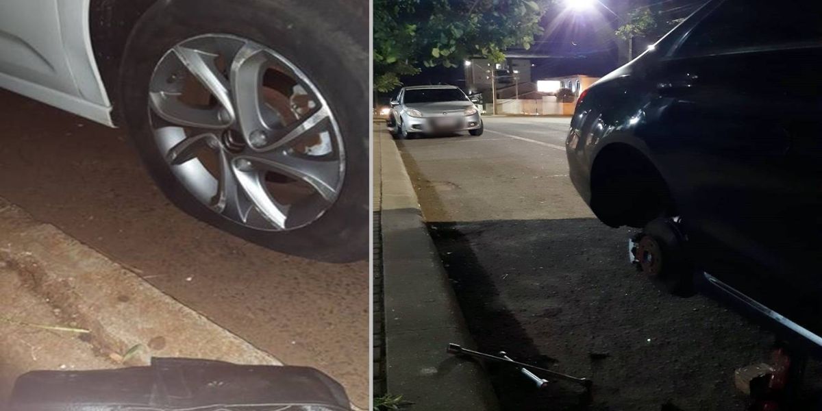 Três carros danificam rodas em menos de uma hora após caírem em buraco na Rua Recife