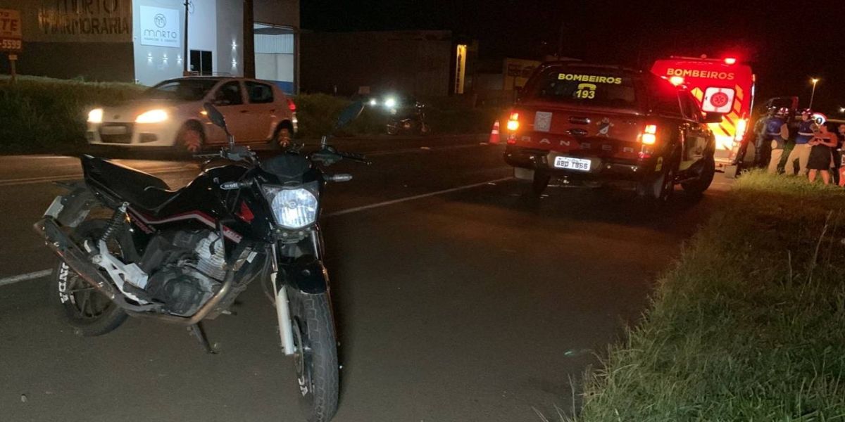 Jovem de 24 anos fica ferida após colisão na PR-486 em Cascavel