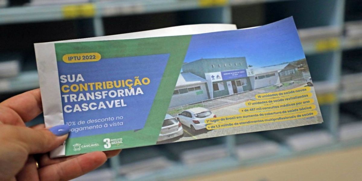 IPTU em cota única pode ser pago até o dia 12 de abril