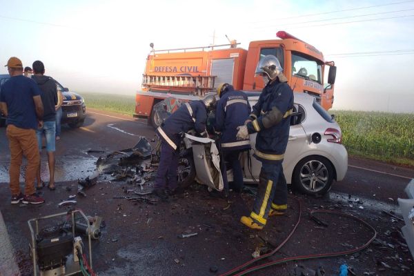 Aeromédico atende vítima de grave acidente na BR-369 em Ubiratã