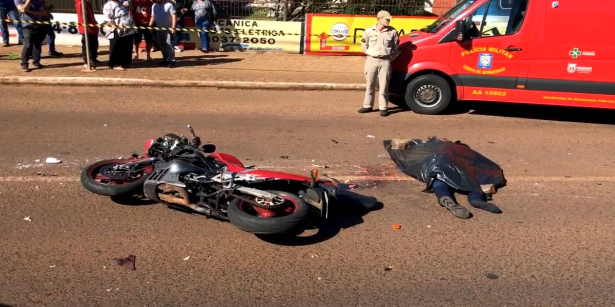 Motociclista morre em grave acidente na Avenida Carlos Gomes