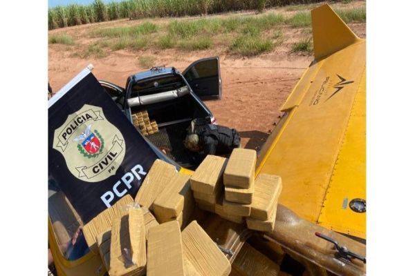 Carga de crack avaliada em mais de R$ 20 milhões é apreendida dentro de avião em Teodoro Sampaio