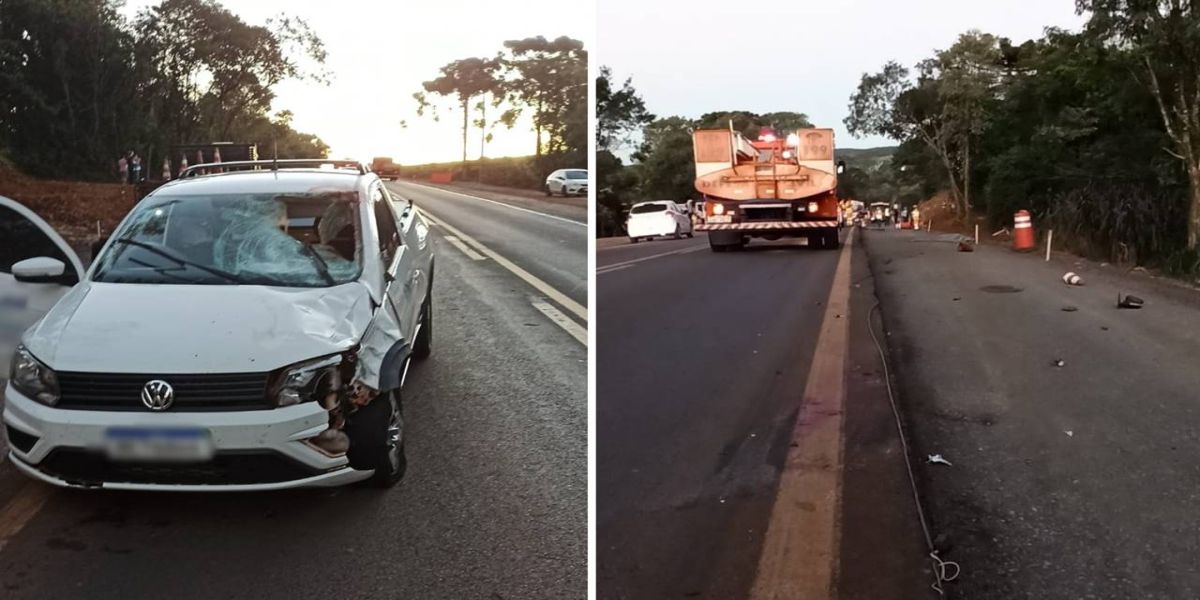 Trabalhador morre após ser atropelado por automóvel na BR-277 em Guaraniaçu