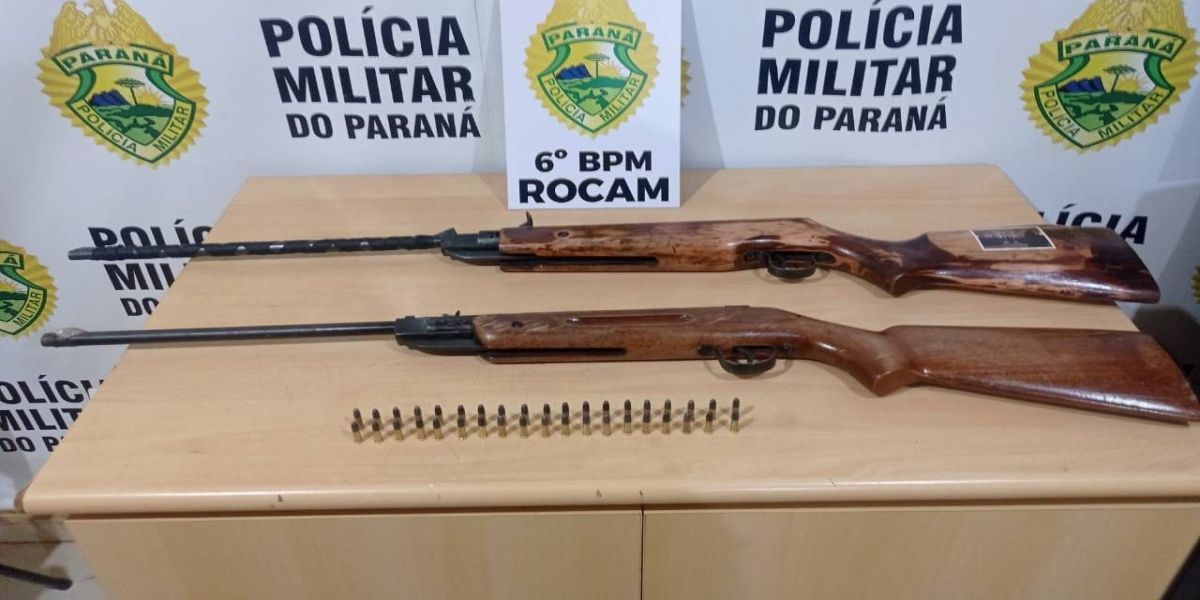 Duas pessoas são detidas por porte ilegal de arma de fogo em Cascavel