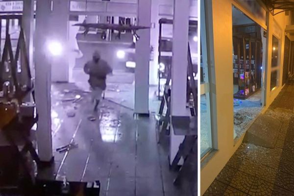 Gangue da Marcha à Ré arromba loja de celulares em Céu Azul e Relojoaria em Vera Cruz do Oeste