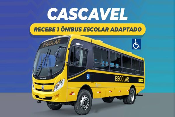 Cascavel é contemplada com novo ônibus escolar adaptado