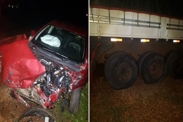 Carros de Cascavel se envolvem em forte colisão entre Assis Chateaubriand e Toledo