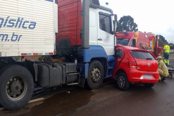 Homem morre após gravíssimo acidente de trânsito na BR-277 em Laranjeiras do Sul