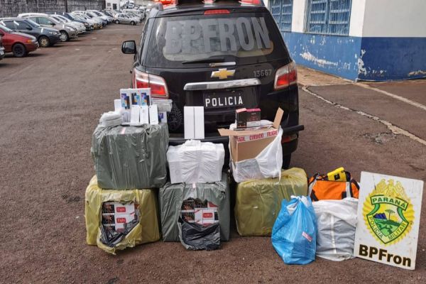 Operação Hórus: BPFron apreende produtos estrangeiros na cidade de Cascavel