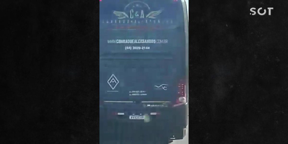 Vídeo do ônibus da dupla Conrado e Aleksandro momentos antes do acidente a mais de 130km/h