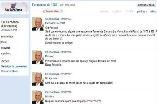 Dono do 'maior vácuo do Orkut' diz que vai tentar reunir turma quando rede social voltar