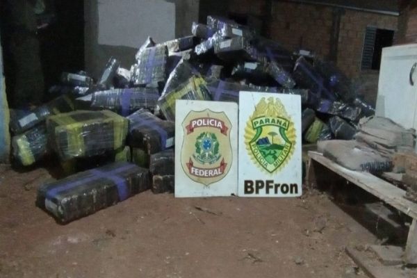 Imagem referente a notícia: BPFRON e Polícia Federal apreendem 2,8 toneladas de drogas em Santa Helena