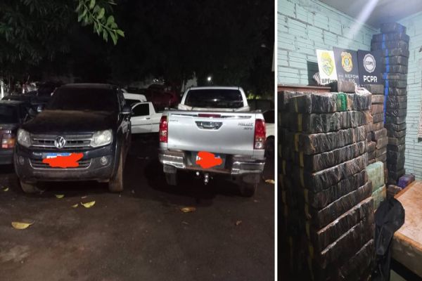 BPFRON, PF e Polícia Civil apreendem drogas e recuperam carros roubados em Santa Helena