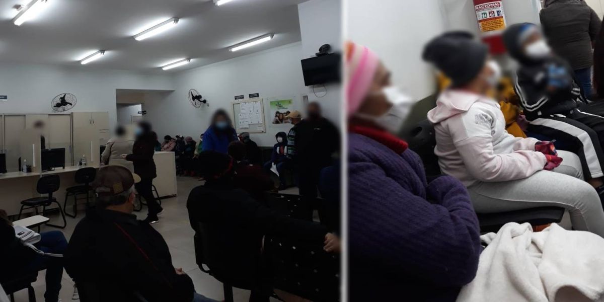 Moradora espera na sereno para conseguir ficha para consulta na UBS Nova Cidade