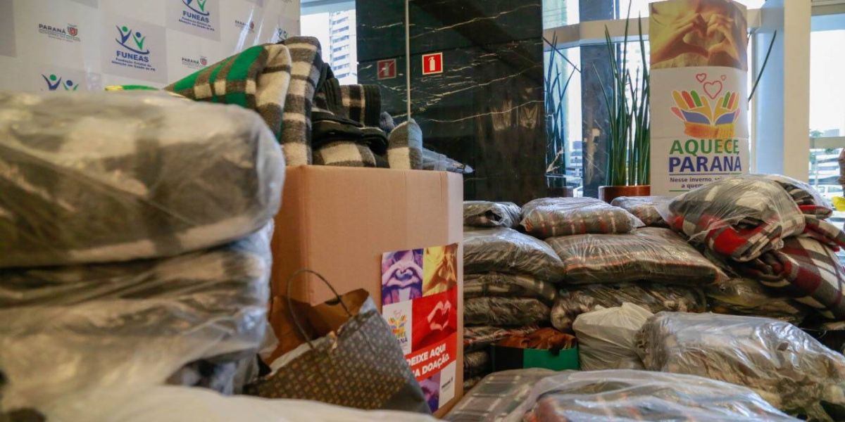 Com a chegada do frio, Governo reforça convite para doação à campanha Aquece Paraná