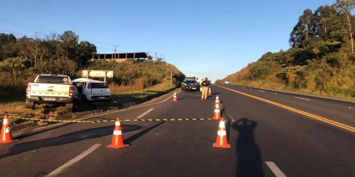 Duas pessoas morrem e outras duas ficam gravemente feridas após acidente na BR-277 em Irati