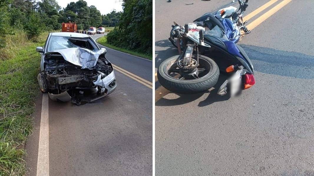 Jovem morre após grave acidente de trânsito na PR-475 em São Jorge do Oeste