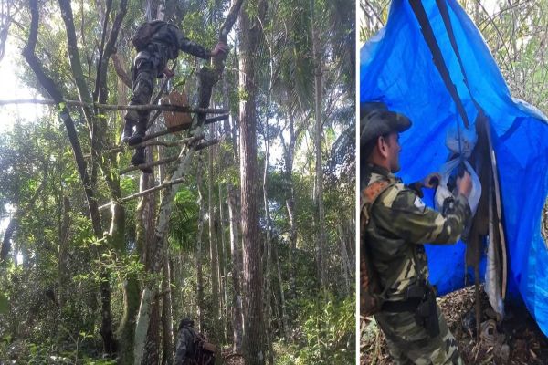 Polícia Ambiental apreende dois caçadores e destrói acampamentos no interior do Parque Nacional