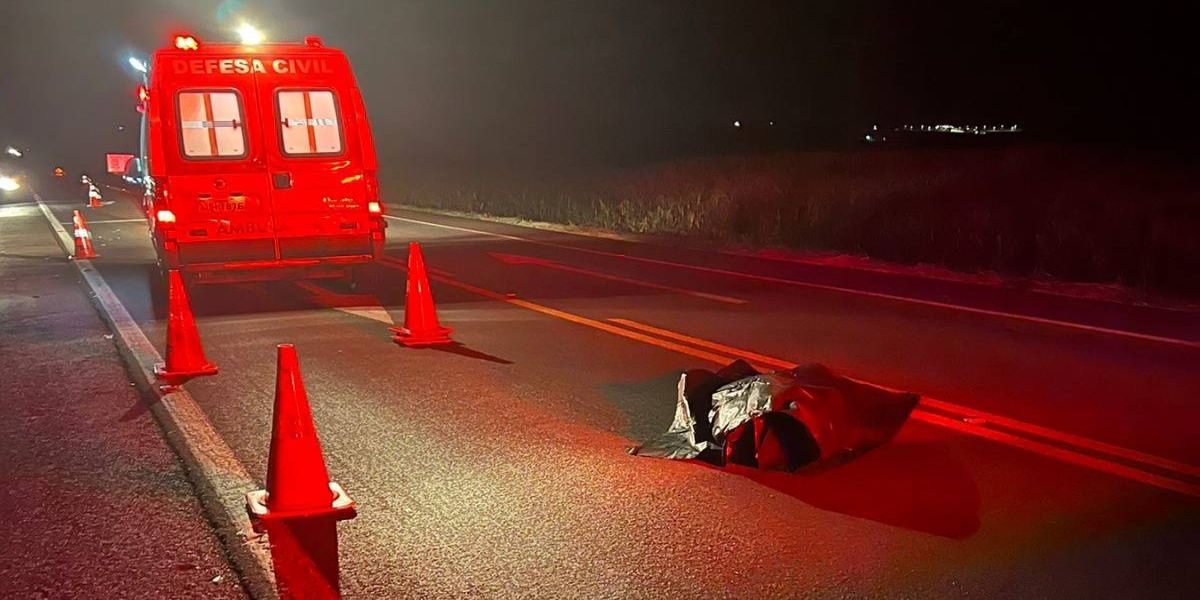 Homem morre após ser atropelado por carro na BR-369; Motorista registra momentos antes do acidente