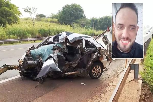 Imagem referente a notícia: Jornalista vai cobrir acidente e descobre que filho morreu na colisão em Araraquara