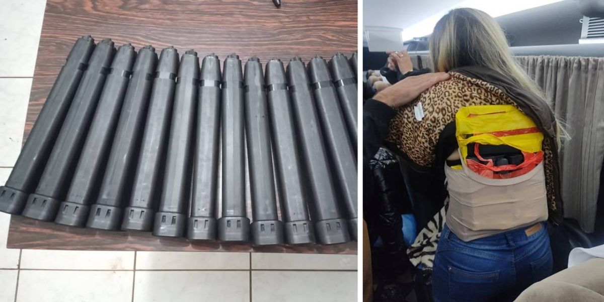ROTAM apreende mulher com 15 carregadores de pistola na rodoviária de Laranjeiras do Sul