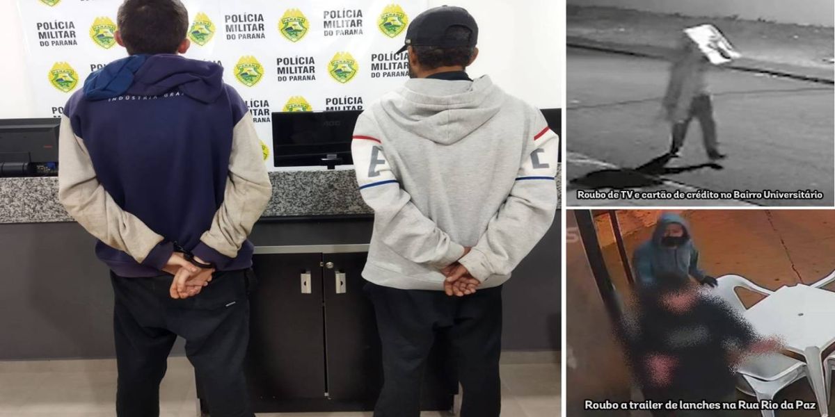 Detidos no Cascavel Velho seriam os autores do roubo no Bairro Universitário e no Santa Felicidade