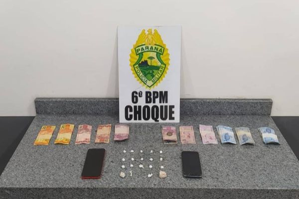 Homem é detido pelo Pelotão Choque da PM por tráfico de drogas no Conjunto Julieta Bueno