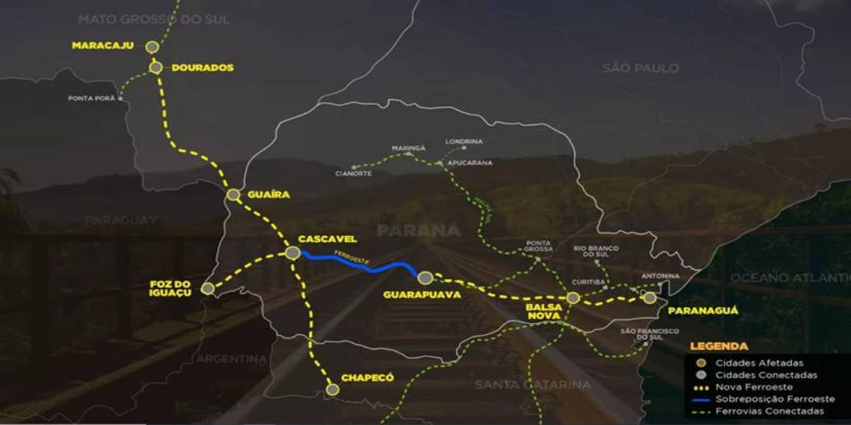 Desenvolvimento: Braço da Nova Ferroeste vai passar pelo Sudoeste do Paraná