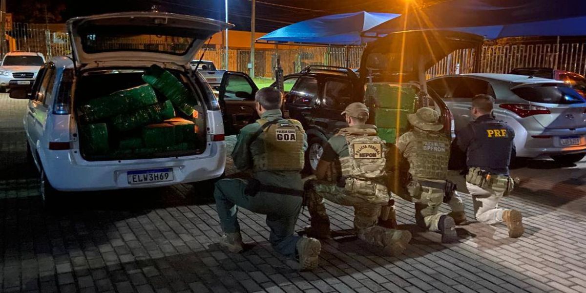 PRF apreende 1,8 tonelada de maconha durante o fim de semana no Paraná