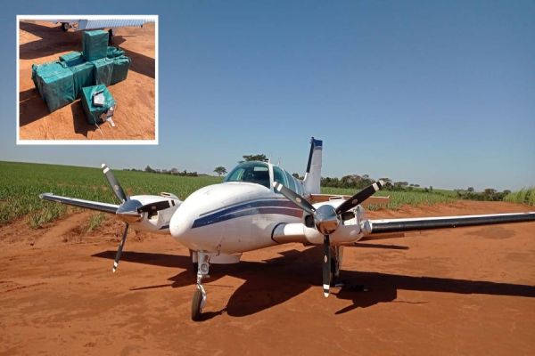 Força Aérea Brasileira intercepta aeronave carregada com 500 kg de drogas