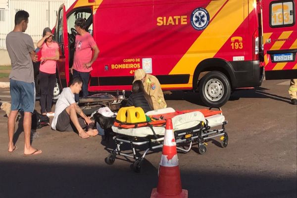 Imagem referente a notícia: Casal fica ferido após colisão de trânsito no Bairro Universitário